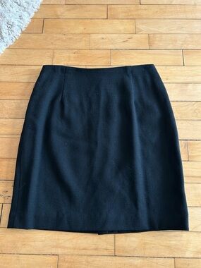 Hugo Buscati Wool Black Mini Skirt